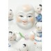 Lachende Boeddha beeldje met 5 kinderen