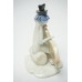 Zampiva Clown Porcelain Figurine porselein beeldje met Cello