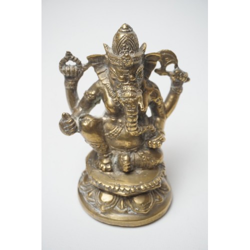 Ganesha Olifant God van Rijkdom, China / Tibetaans Zilver Brons