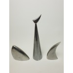 3 sculpturen Marianne Hagberg, Ikea van aluminium
