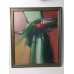 Nancy van Hussen, 2 abstracte schilderijen olieverf op doek