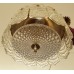 Vintage plafondlamp van kristal glas en metaal