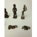 Ashanti tribal art bronze beeldjes, 8 stuks, set 2
