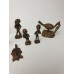 Ashanti tribal art bronze beeldjes, 8 stuks, set 3
