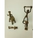 Ashanti tribal art bronze beeldjes, 7 stuks, set 4