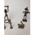 Ashanti tribal art bronze beeldjes, 7 stuks, set 4