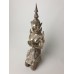 Tempelwachter - poort wachter verzilverd brons. 33 cm