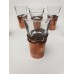Shot of borrel glaasjes 9 Cm hoog met metalen houder