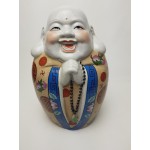Groot porselein lachende boeddha beeld