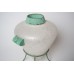 Witte Murano design vaas van glas op metalen steun