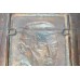 Handgeslagen brons wandbord in oude ambacht gesigneerd H.M