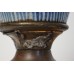Antieke Imari olielamp meiji periode 1880 - 1900 bronzen voet