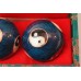 Set japanse Baoding ballen in doosje, cloissone Jing Jang afb 1