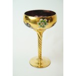 Murano amethist glas met goud en bloemen no 1
