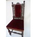 Antiek franse stoel in renaissance stijl, fluweel bekleding