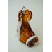 Hond van glas, Dale Tiffany Amber Dog Art Glass Figurine