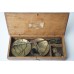 Antiek miners goud weegschaaltje uit ongeveer 1850 met orgineel kistje
