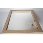 Design spiegel met lijst van hout, ENKEL OPHALEN