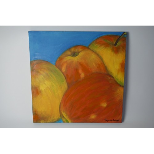 Tanja van Achterberg appels, reproductie schilderij